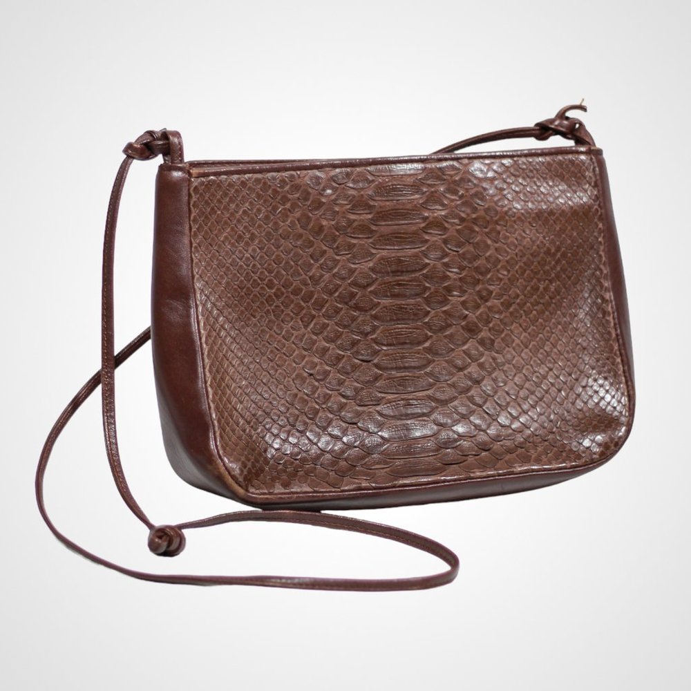 Snakeskin Criss-Cross Holster with Chain Detail main image 1